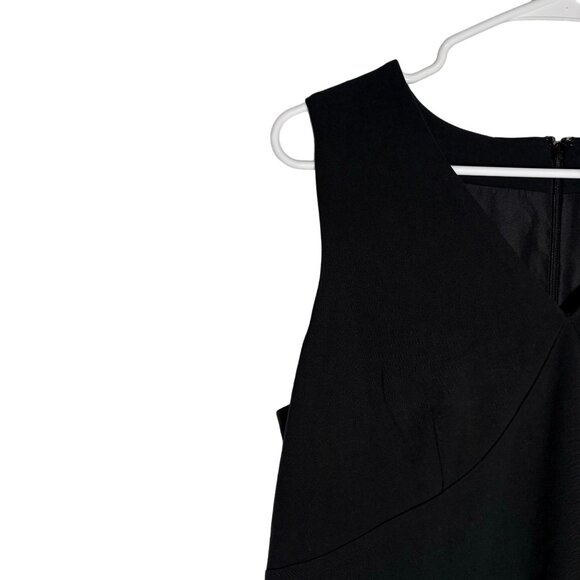 J. Crew Factory Petite Sleeveless V-neck Shift Dress Black Women's Size 12P NWT! - Picture 3 of 5